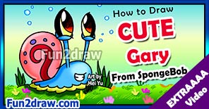 Draw Gary from SpongeBob Squarepants in this web exclusive Youtube video!