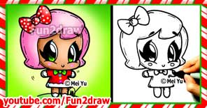 Learn to draw this cute gingerbread girl for the Christmas seasonon Youtube!
