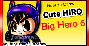 See how to draw Hiro Hamada from Disney and Marvel movie Big Hero 6!