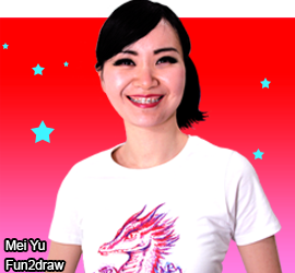 Young female artist Mei Yu, creator and instructor of the Fun2draw YouTube art channel.