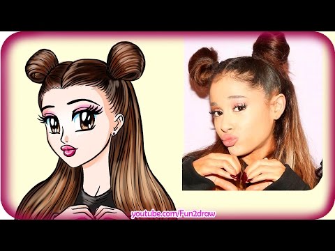 Draw Ariana Grande as an anime girl step by step!