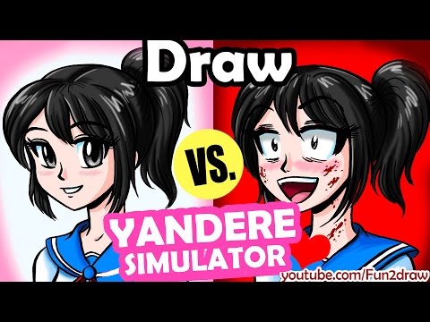 Draw Yandere-chan as an anime/manga character in two different ways!