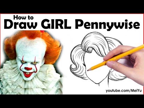 Learn how to draw Pennywise from IT as an anime girl!