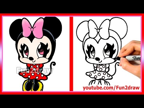 Draw Minnie Mouse in a cute Fun2draw style!