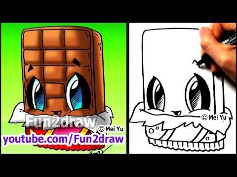 Watch how to draw a chocolate bar step by step!
