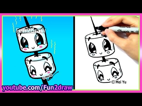 Learn how to draw cute marshmallows, step by step!
