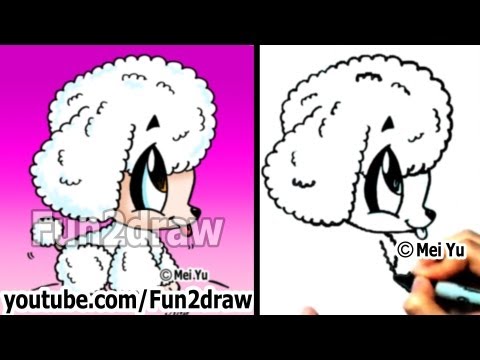 Art video on how to draw a poodle step by step.