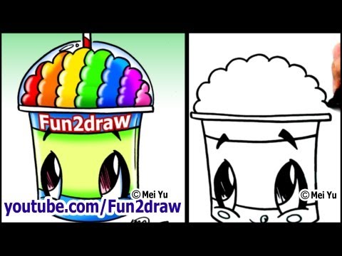 Learn how to draw a slushie in a cute Fun2draw style!