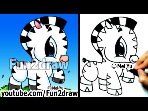 How to Draw a Giraffe - Free Online Art Lessons - Mei Yu (Fun2draw)